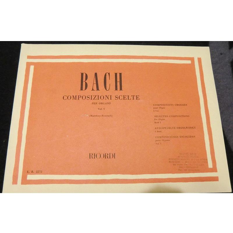 Bach Composizioni Scelte per organo Vol. I (Matthey-Ferrari) - Ricordi