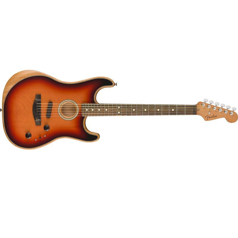 Fender American Acoustasonic Stratocaster EB 3TS 3-Color Sunburst MADE IN USA Chitarra 