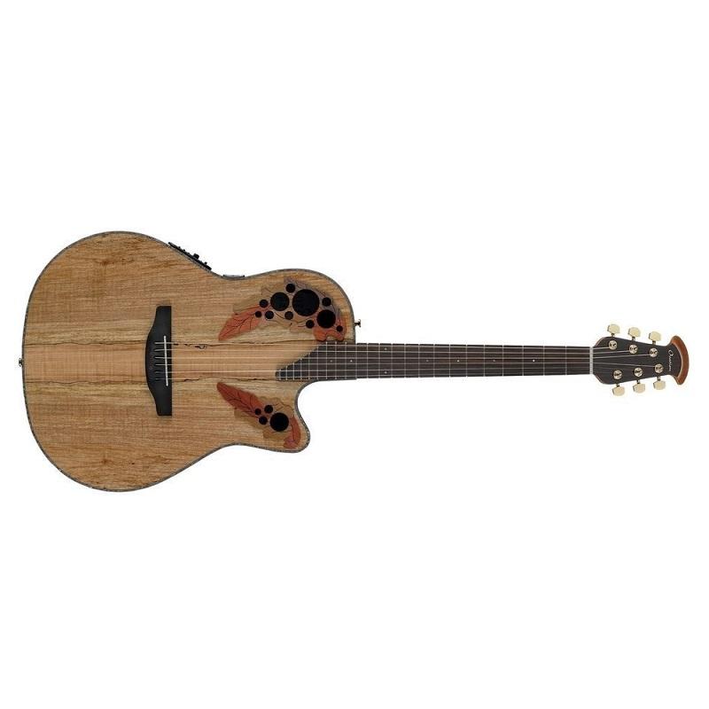 Ovation CE44P-SM Celebrity Elite Plus Mid Cutaway Natural Spalted Maple Chitarra Acustica Elettrificata