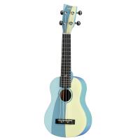 Manoa W-SO-BL Tropical Waves Blue Ukulele Soprano con Gig bag inclusa_1