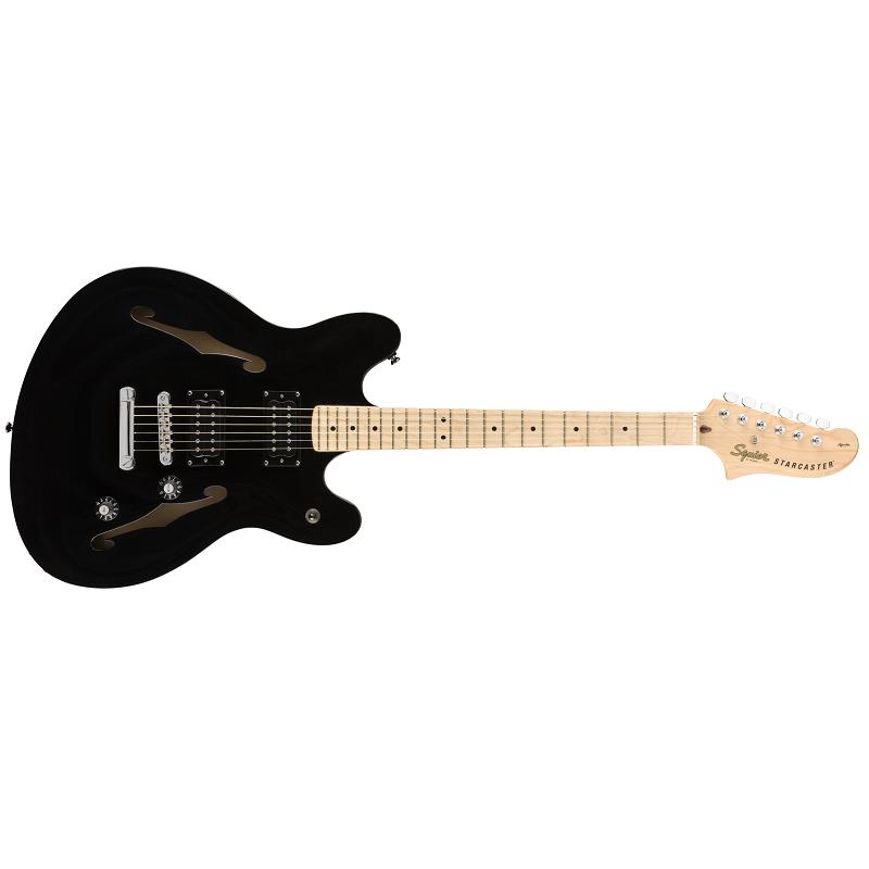 Fender Squier Affinity Starcaster MN BLK Black Chitarra Semiacustica