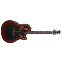 Ovation CE44-RRB Celebrity Elite Plus Mid Cutaway Reverse Red Burst Chitarra Acustica Elettrificata_1