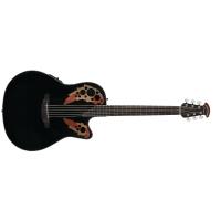 Ovation CE44-5 Black Celebrity Elite Plus Mid Cutaway Chitarra Acustica Elettrificata_1