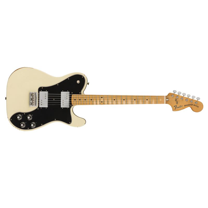 Fender Vintera Road Worn 70S Telecaster Deluxe OLW Olympic White Chitarra Elettrica