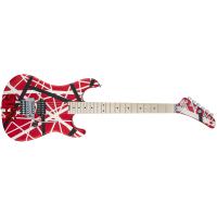 EVH Striped Series 5150 MN Red with Black and White Stripes Chitarra Elettrica