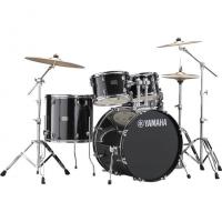 Yamaha Rydeen Black Glitter RDP0F5 con Piatti Paiste 101 Batteria Acustica_1