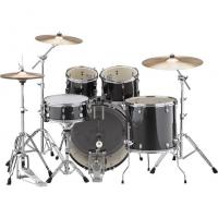 Yamaha Rydeen Black Glitter RDP0F5 con Piatti Paiste 101 Batteria Acustica_2