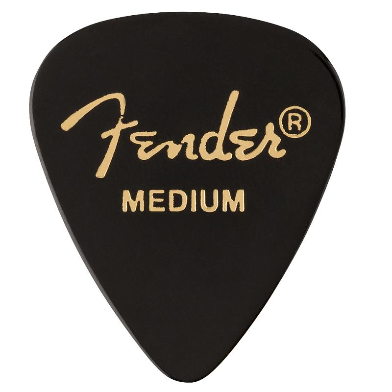 Fender 351 Shape Premium Celluloid Medium Black Picks Plettro