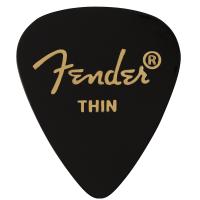 Plettri Fender 351 Shape Premium Celluloid Thin Black Picks Pack Confezione da 12 pezzi