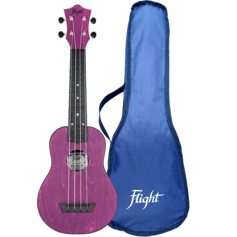 Flight TUS35 Travel Ukulele Purple Soprano con Borsa
