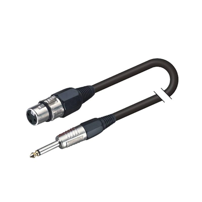 Soundsation BMCJX-5BK Cavo Microfonico Bilanciato XRL 3P F - 6.3MM Jack Mono / 5MT