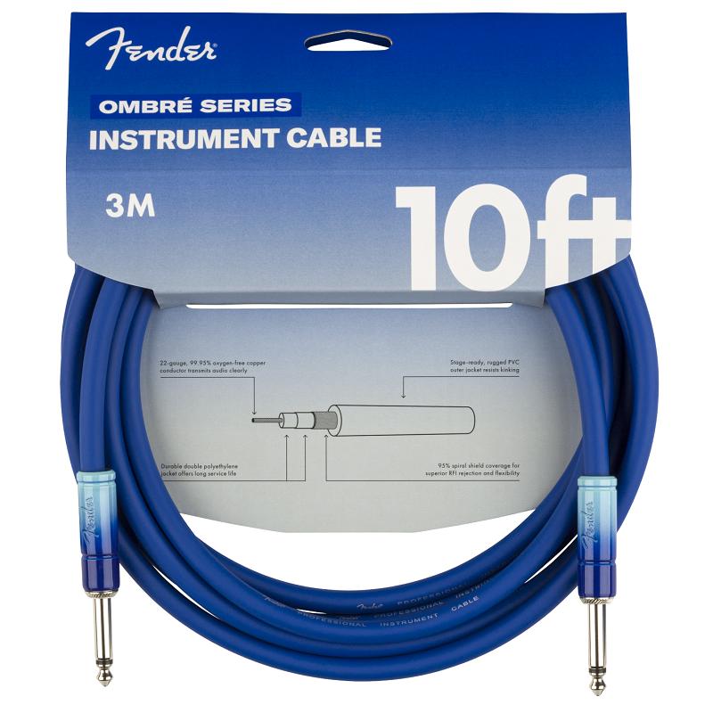 Fender Ombrè Instrument Cable 10' BLB Belair Blue Cavo 3m