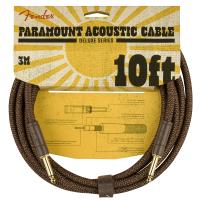 Fender Paramount 10' Acoustic Instrument Cable Brown Cavo 3m