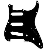 Fender Battipenna Stratocaster S/S/S Montaggio a 11 fori Black B/W/B a 3 strati_1