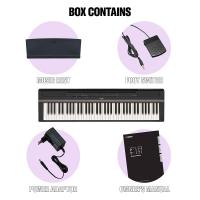 Yamaha P121 B Alimentatore leggio e pedale inclusi Pianoforte Digitale - EX DEMO_4