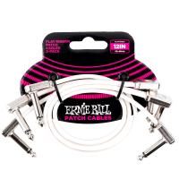 Ernie Ball 6386 Flat Ribbon Patch Cable White 30.48cm 3Pk_1