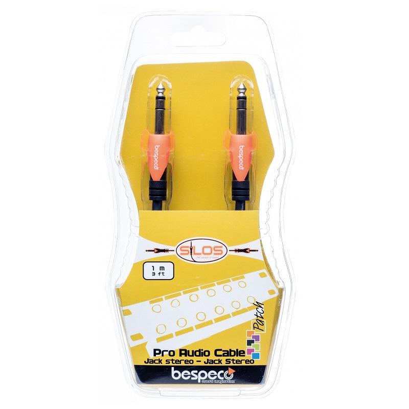 Bespeco SLSS100 Cavo jack stereo maschio 6,3 mm / jack stereo maschio 6,3mm 1m