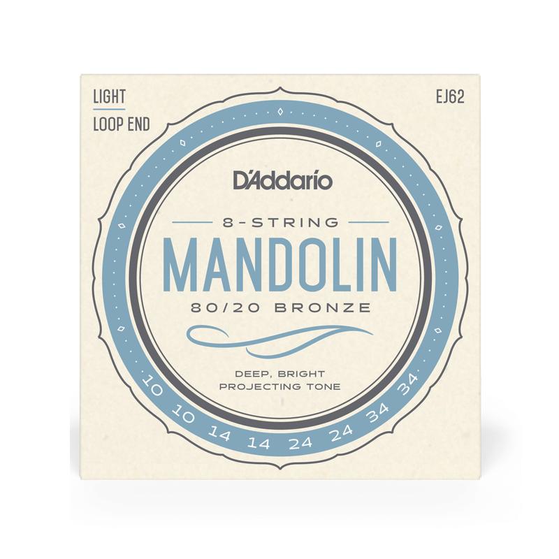 D'Addario EJ62 80/20 Bronze Lite Muta di corde per Mandolino 
