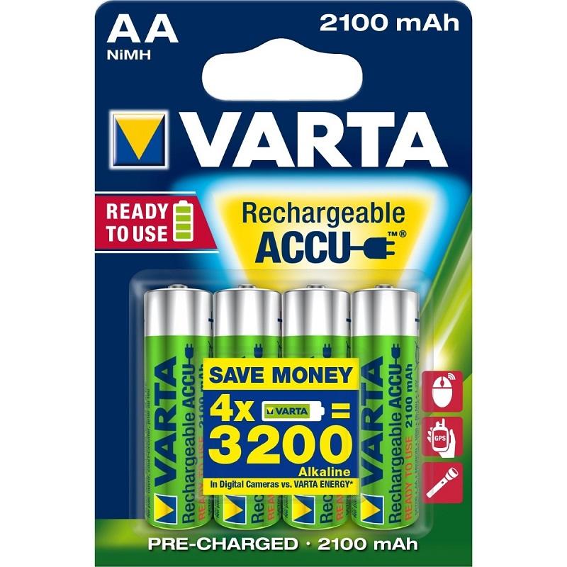 Varta 56706101404 Batterie Ricaricabili ACCU AA 2100mah