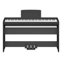 Yamaha P-145 Black Pianoforte Digitale con Stand Yamaha L-100 e Pedaliera Yamaha LP5A_1