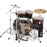 Pearl Roadshow RS525SBC/C757 Garnet Fade Limited Edition Batteria Acustica con 3 Piatti Sabian e Hardware_2