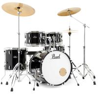 Pearl Roadshow RS505BC/C31 Jet Black Batteria Acustica con 3 Piatti Sabian e Hardware