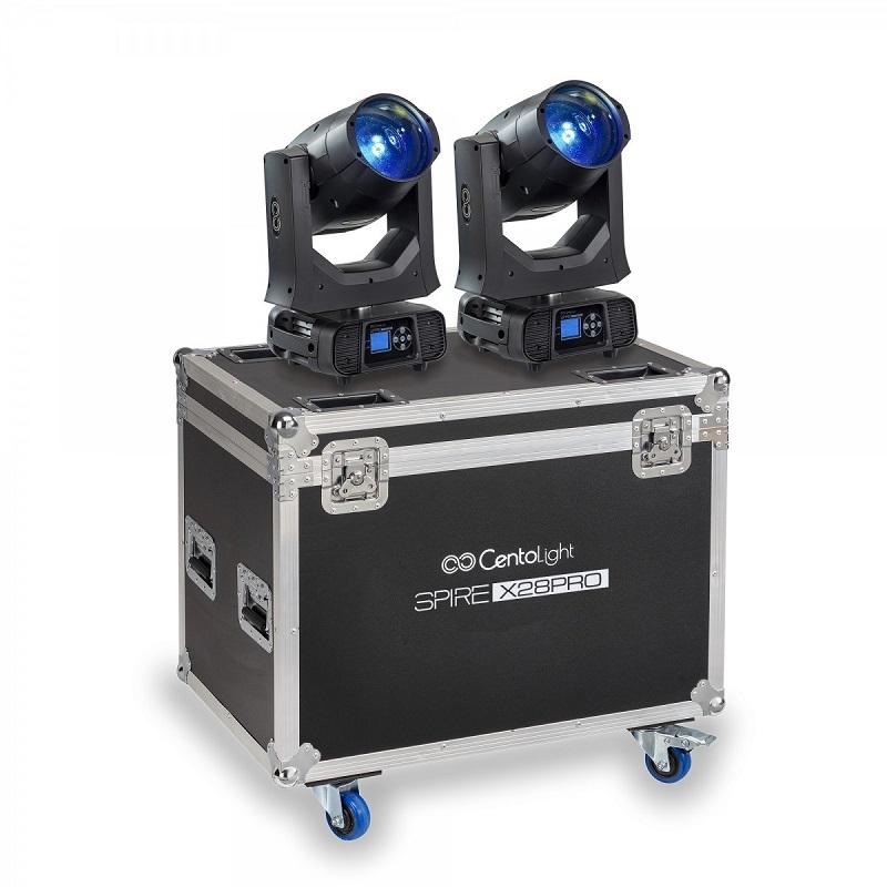 Centolight Spire X28 Pro-Set 2 Testa mobile con Flight Case