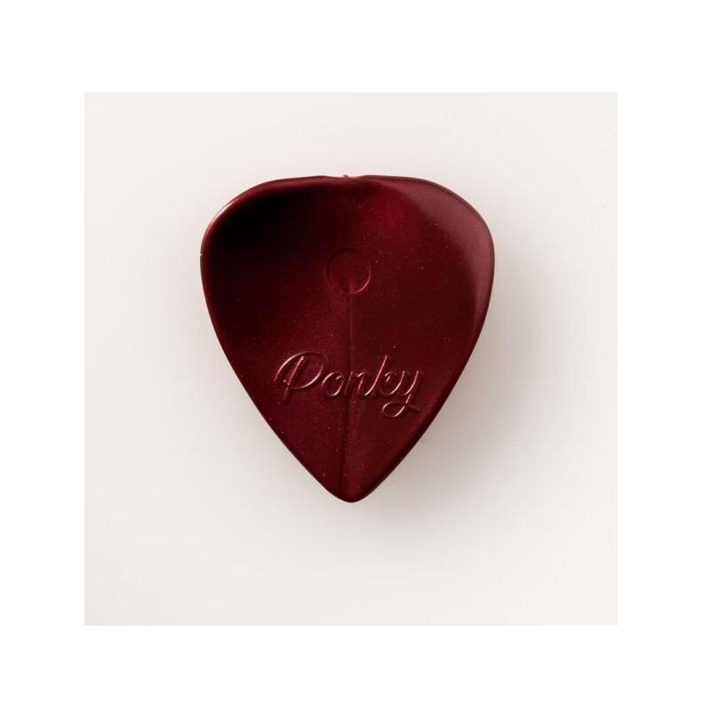 Plick The Pick Ponky 0.9 mm Celluloide Rosso Perlato Plettro per chitarra elettrica/acustica MADE IN ITALY