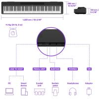 Yamaha P-145BT Black Pianoforte Digitale con Cuffie NOVITA'_5