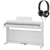 Kawai KDP120W Bianco Opaco Pianoforte Digitale con Cuffie Yamaha HPH50 in Omaggio