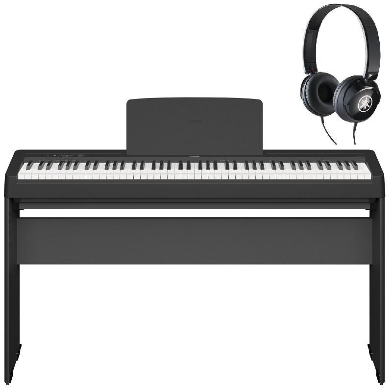 Yamaha P145BT Black con Stand L100 e Cuffie Yamaha HPH50 Pianoforte Digitale con Cashback