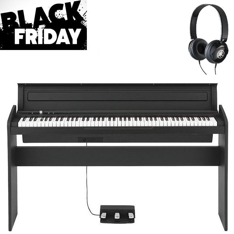 KORG LP180 BK Nero Pianoforte digitale con Cuffie Yamaha HPH50 in omaggio! Black Friday