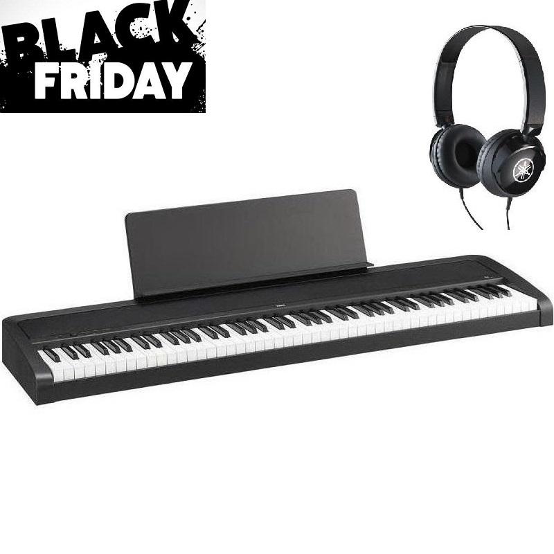 KORG B2 BK Nero Pianoforte digitale con Cuffie in Omaggio! Black Friday