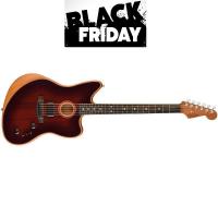 Fender American Acoustasonic Jazzmaster BRBST MAH EB All-Mahogany Bourbon Burst MADE IN USA - Black Friday