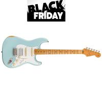 Fender Limited Edition Stratocaster Vintera '50 HSS Road Worn MN SBL Sonic Blue - Black Friday
