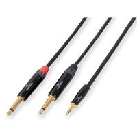 Soundsation WM-MJ2J30 Wiremaster Cavo adattatore Wiremaster Mini jack stereo 3,5 - 2 x Jack 6,3 Mono / 3mt