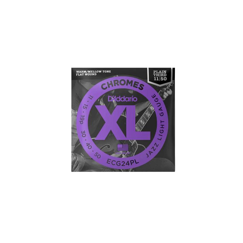 D'Addario ECG24 11-50 Chromes Jazz Light Muta di corde per chitarra elettrica