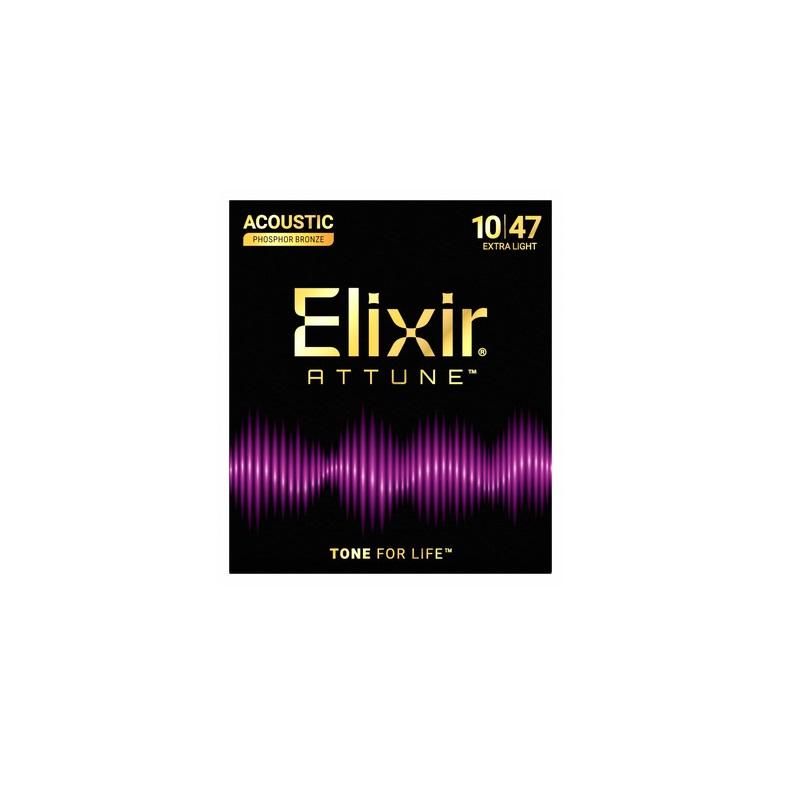 Elixir 21002 10-47 Extra Light Phospor Bronze Muta di Corde per chitarra acustica