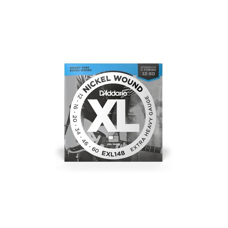 D'Addario EXL148 12-60 Extra Heavy Muta di corde per chitarra elettrica