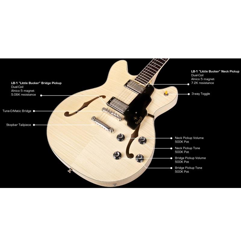 Guild Starfire IV ST Natural Flamed Maple Chitarra Semiacustica - immagine 4