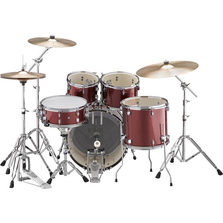 Yamaha Rydeen Burgundy RDP2F5 con Piatti Paiste 101 Batteria Acustica - immagine 2