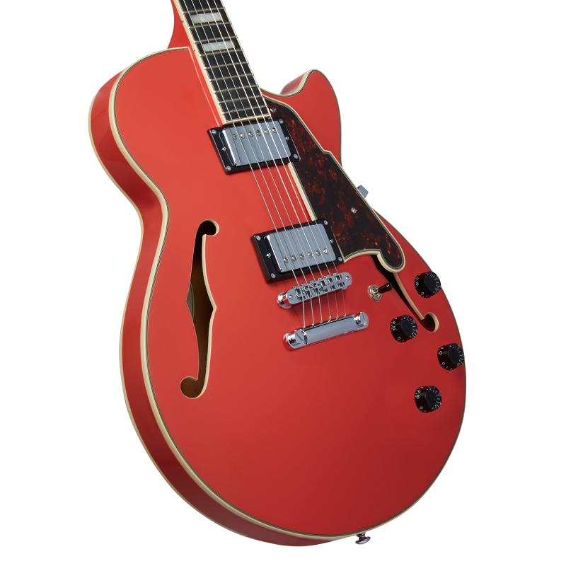 DAngelico Premier SS Fiesta Red Stopbar tailpiece Chitarra Semiacustica ULTIMO PEZZO - immagine 4