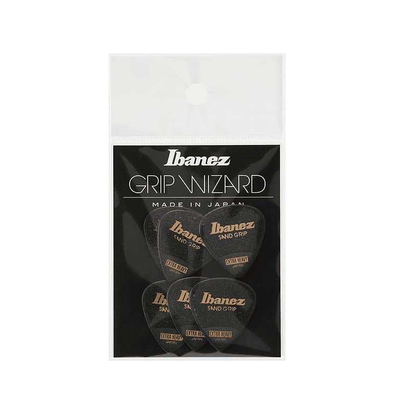 Ibanez PPA16XSGBK Grip Wizard Sand Grip Extra Heavy Polyacetal Plettro