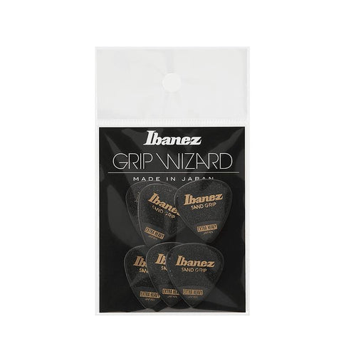 Ibanez PPA16XSGBK Grip Wizard Sand Grip Extra Heavy Polyacetal Plettro