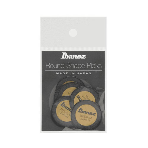 Ibanez PPA1MBK Round Shape Picks Medium Polyacetal Plettro