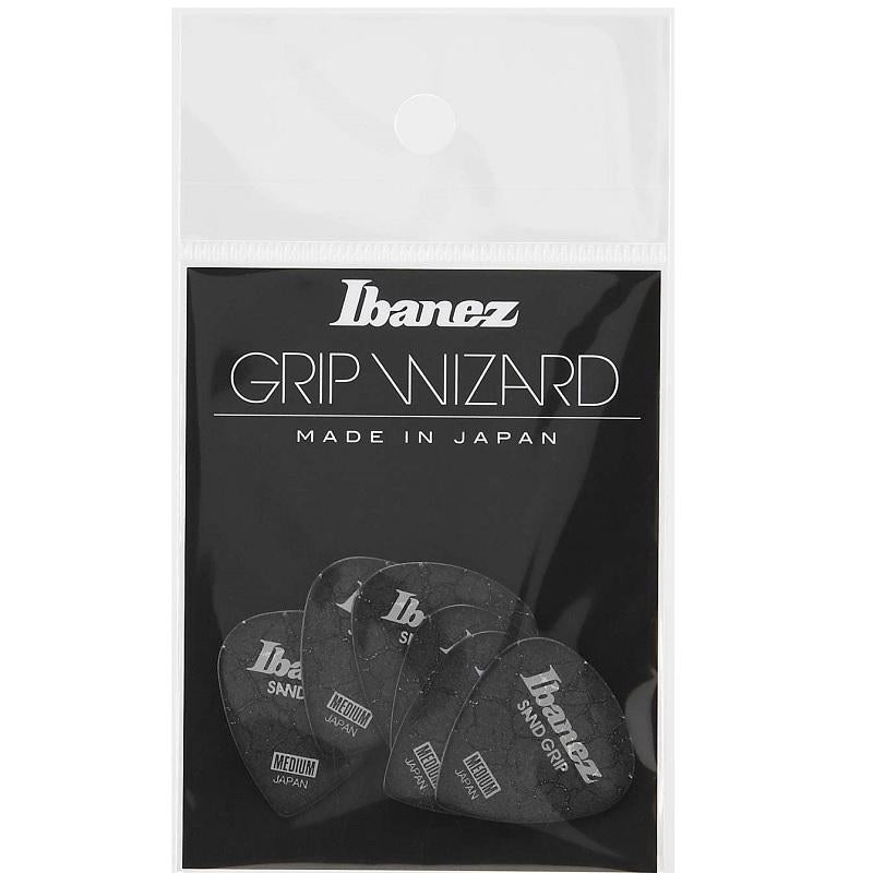 Ibanez PPA16MCGBK Grip Wizard Sand Grip Medium Polyacetal Plettro