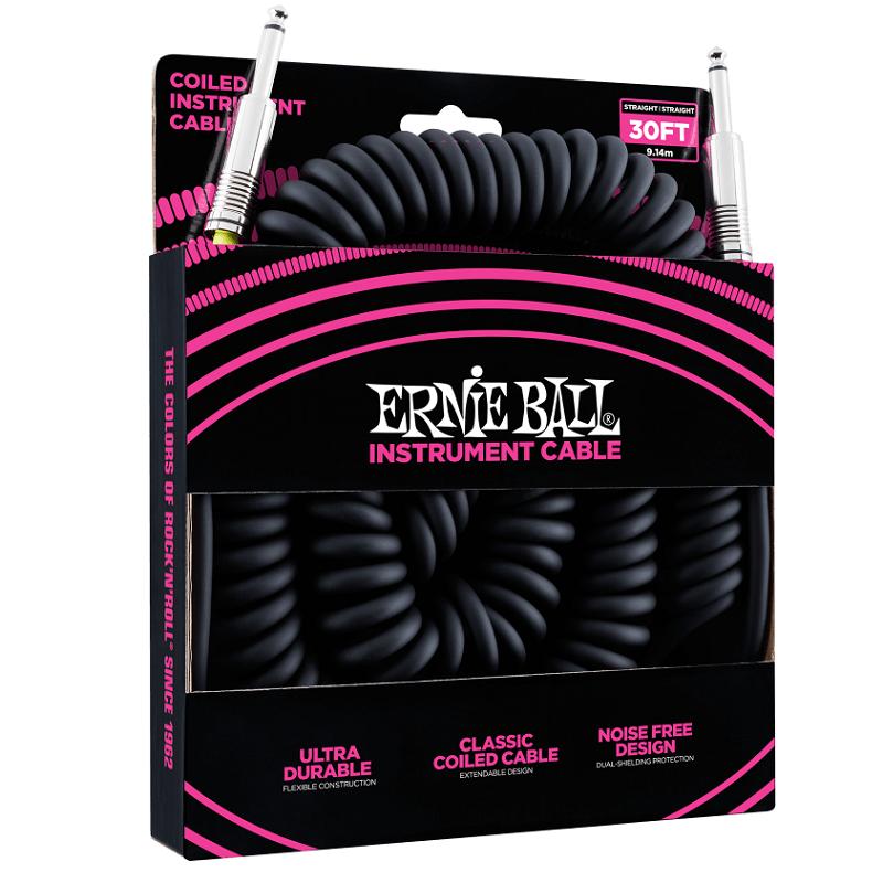 Ernie Ball 6044 Cavo Spirale Black 9 m Connettori dritti - immagine 3