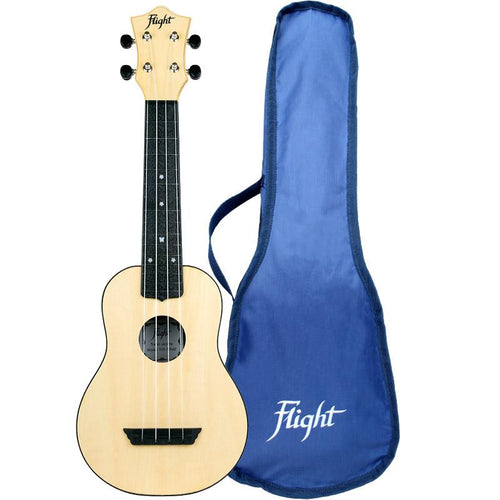 Flight TUS35 Travel Ukulele Natural Soprano con Borsa