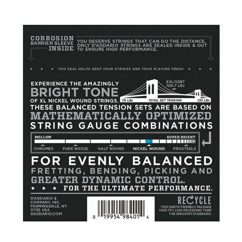 DAddario EXL110BT 1046 Balanced Tension Muta di corde per chitarra elettrica - immagine 2