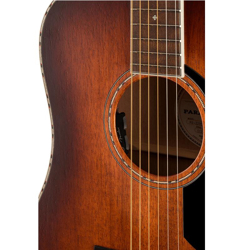 Fender Paramount PD220E Dreadnought WC ACB MAH All Mahogany Aged Cognac Burst Chitarra acustica elettrificata - immagine 4
